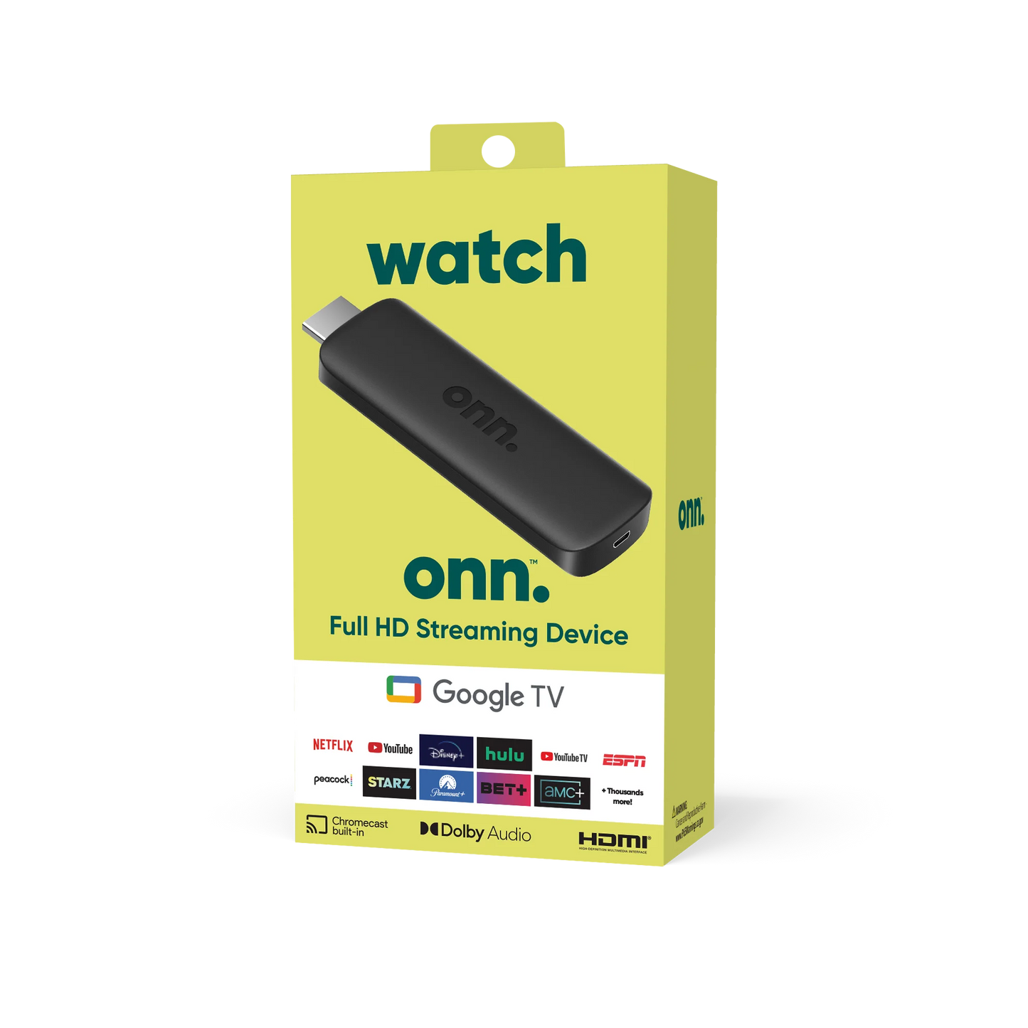 ONN Full HD Streaming Device with Google TV