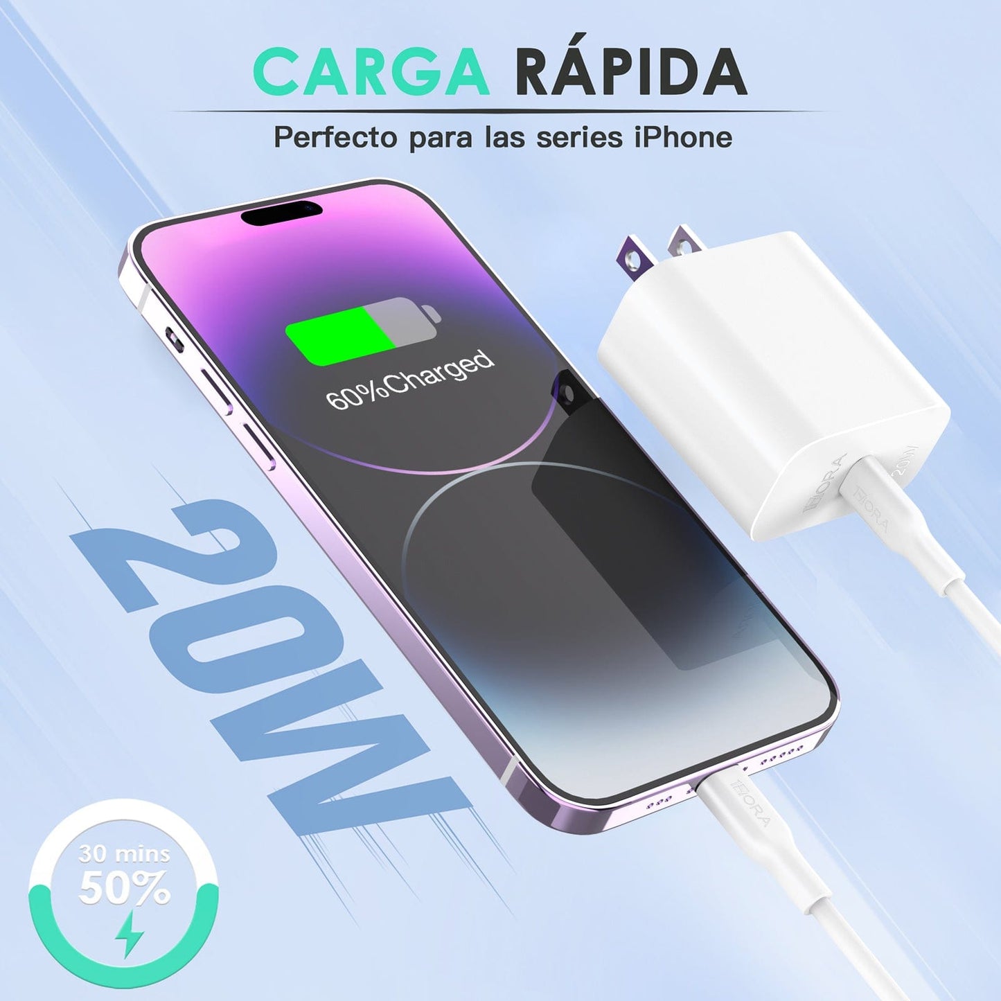 20W USB-C Charger with Lightning Cable GAR154